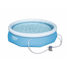 Bestway Inflatable Fast Set Swimming Pool with Pump, 10 feet