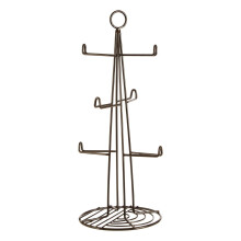 Vertex Black Nickel 6 Tea Cup Kitchen Coffee Mug Holder Tree Stand Storage Rack