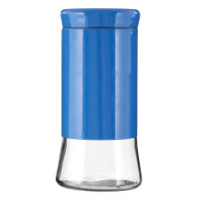 1.5 Litre Blue Stainless Steel Preserving Jams Food Glass Canister Storage Jar