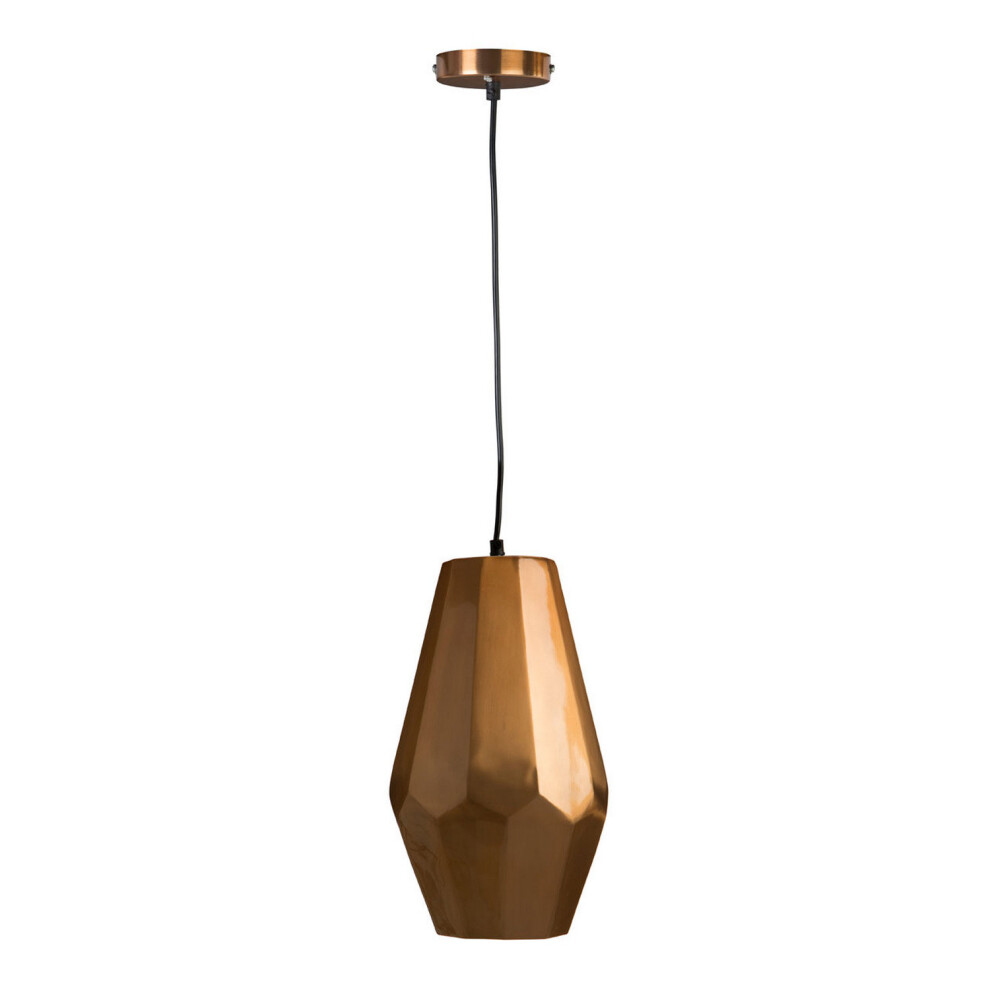 Premier Housewares Aluminum Copper Finish Small Pendant Light, Pendant Light Shade, Easy Installation Ceiling Pendant