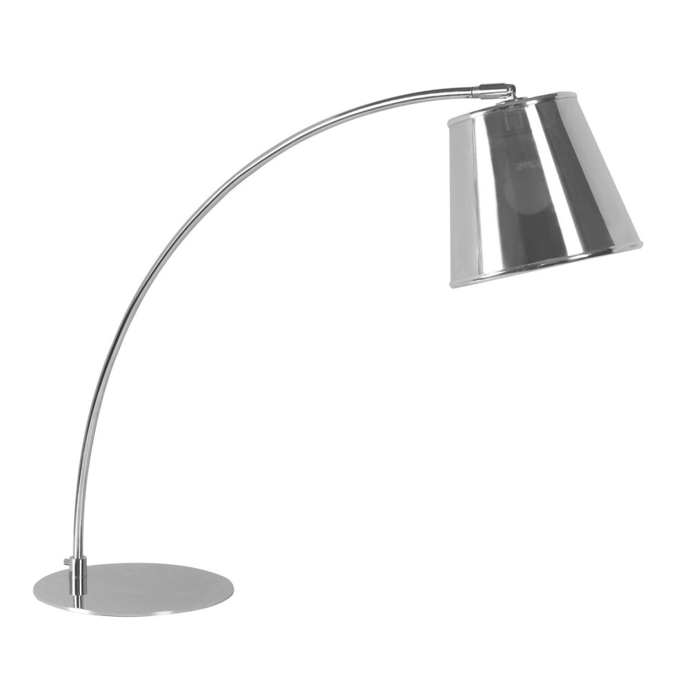 Premier Housewares Chrome Table Lamp Bedroom Living Room Home Decor Stylish Lighting