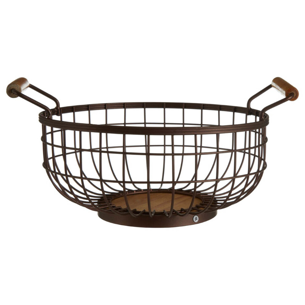 Vertex Bronze Metal Fruits Vegetables Rack Basket Holder Veggies Powder Coated