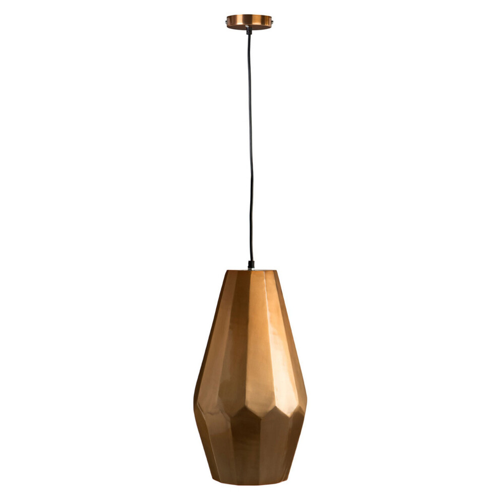 Premier Housewares Aluminum Copper Finish Large Pendant Ceiling Pendant For Dining Room, Lounge Light