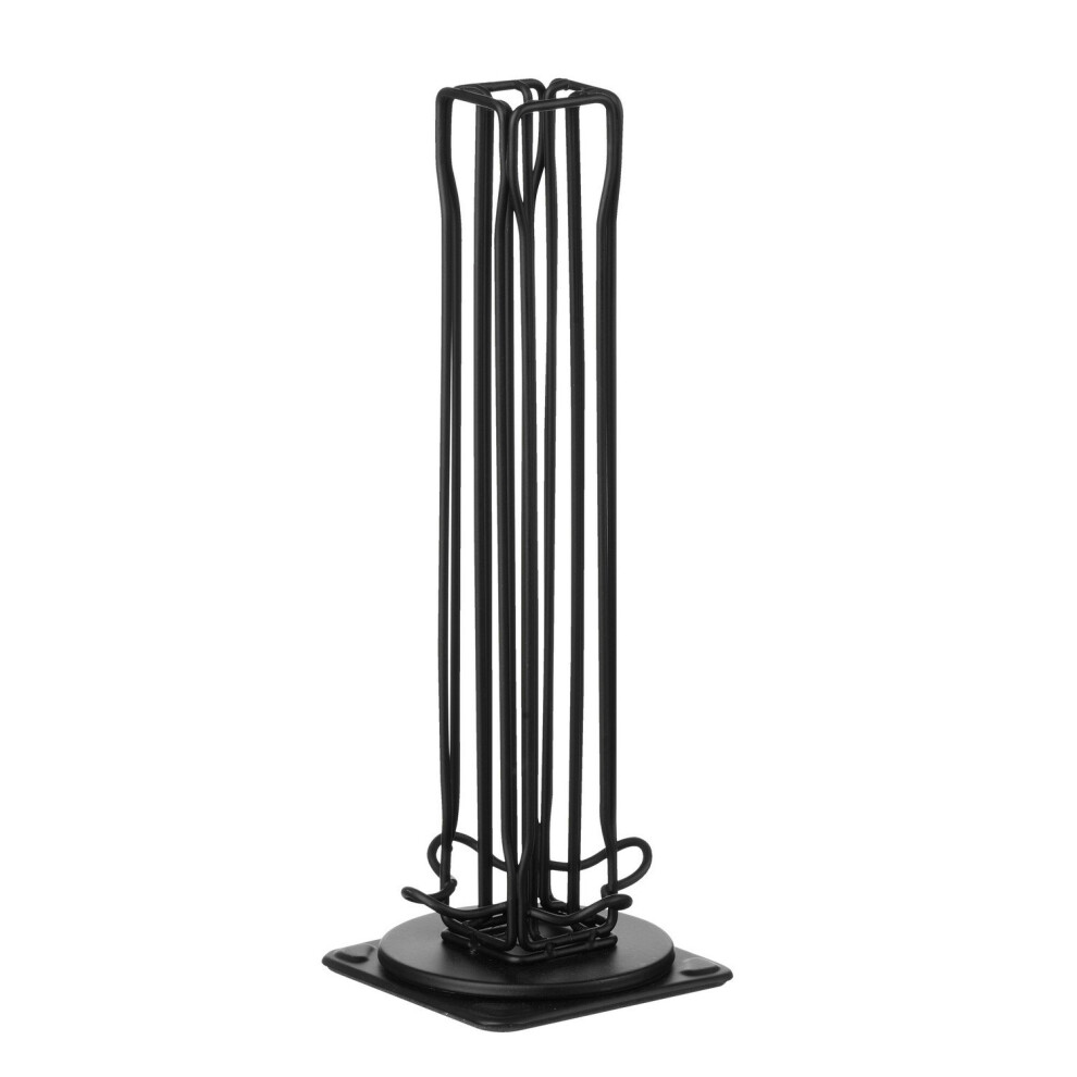 Premier Housewares 12x12x34cm 40 Coffee Capsule Holder Black Revolving Metal New