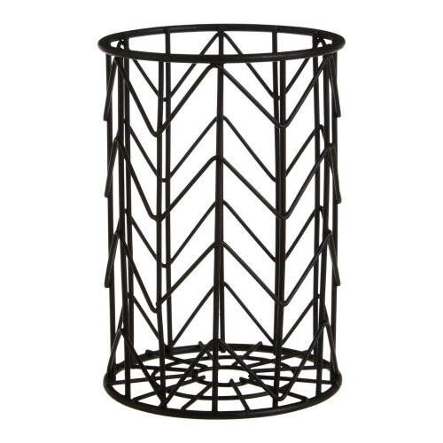 Premier Housewares Vertex Black Utensil Holder Kitchen Cutlery Storage Caddy Draining Stand Rack