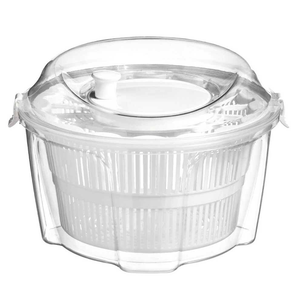 Premier Housewares 4.4 Litre Large Salad Spinner Leaf Vegetable Lettuce Herb Clean Colander Drainer