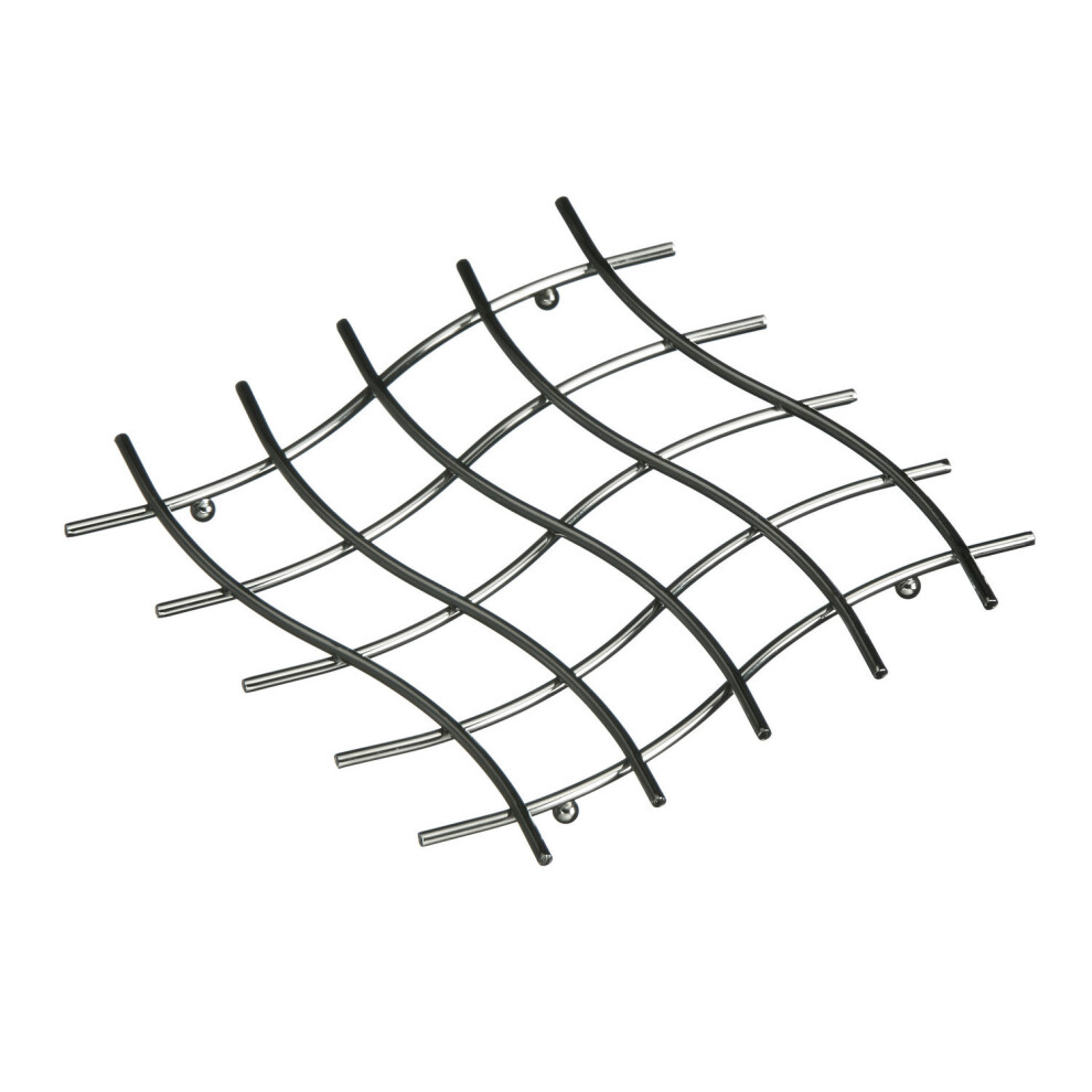 Premier Housewares Chrome Trivet Cooking Pot Pan Casserole Stand Table Worktop Surface Protector
