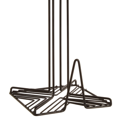 Premier Housewares Vertex Black Kitchen Tissue Paper Towel Roll Holder Pole Stand Rack Dispenser 2