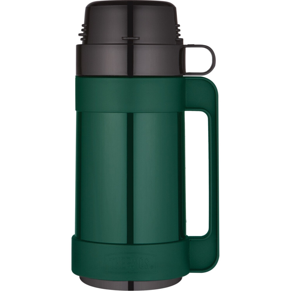 Thermos Gtb Mondial 1 Litre Hot Cold Tea Coffee Drink Travel Vacuum Flask Green