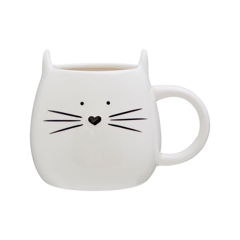 Ivory Cat Mug And Coaster