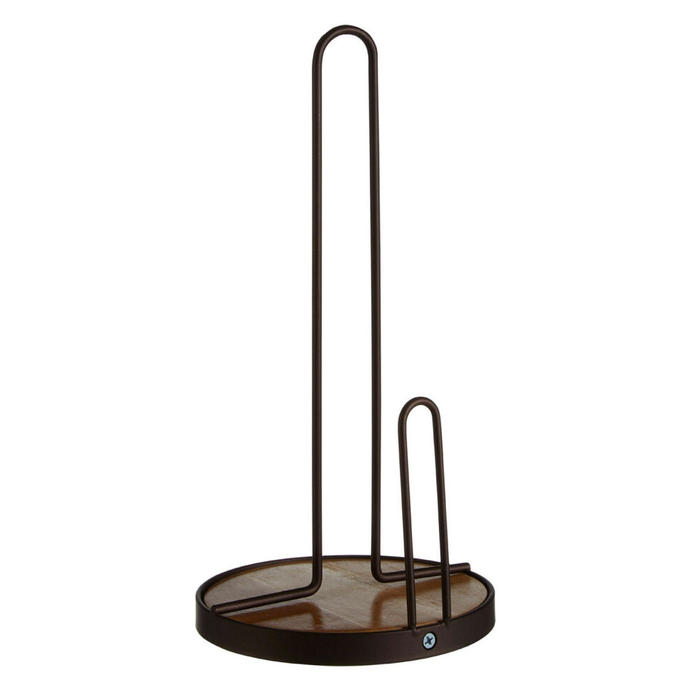 Premier Housewares Vertex Kitchen Tissue Paper Towel Roll Holder Pole Stand Rack Dispenser Bronze