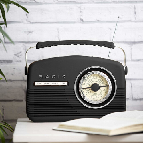 Akai DAB Vintage Radio, 1950's Style, LCD Display, FM Radio, DAB+, Rubberised Finish on OnBuy