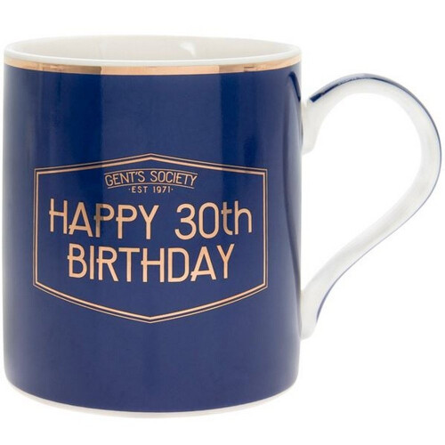 Lesser & Pavey Fine China Gents Society Happy 30th Mug on OnBuy