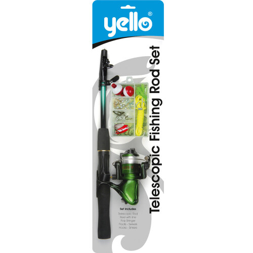 Yello Telescopic Junior Fishing Rod Set