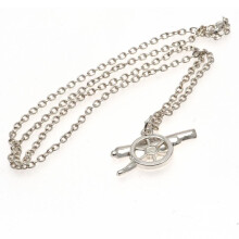 Arsenal FC Silver Plated Cannon Pendant And Chain