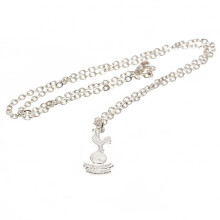 Official Tottenham Hotspur FC Silver-Plated Pendant & Chain (20in) – 25x10mm, Licensed Fan Jewelry