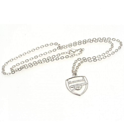 Arsenal FC Crest Silver Plated Pendant And Chain