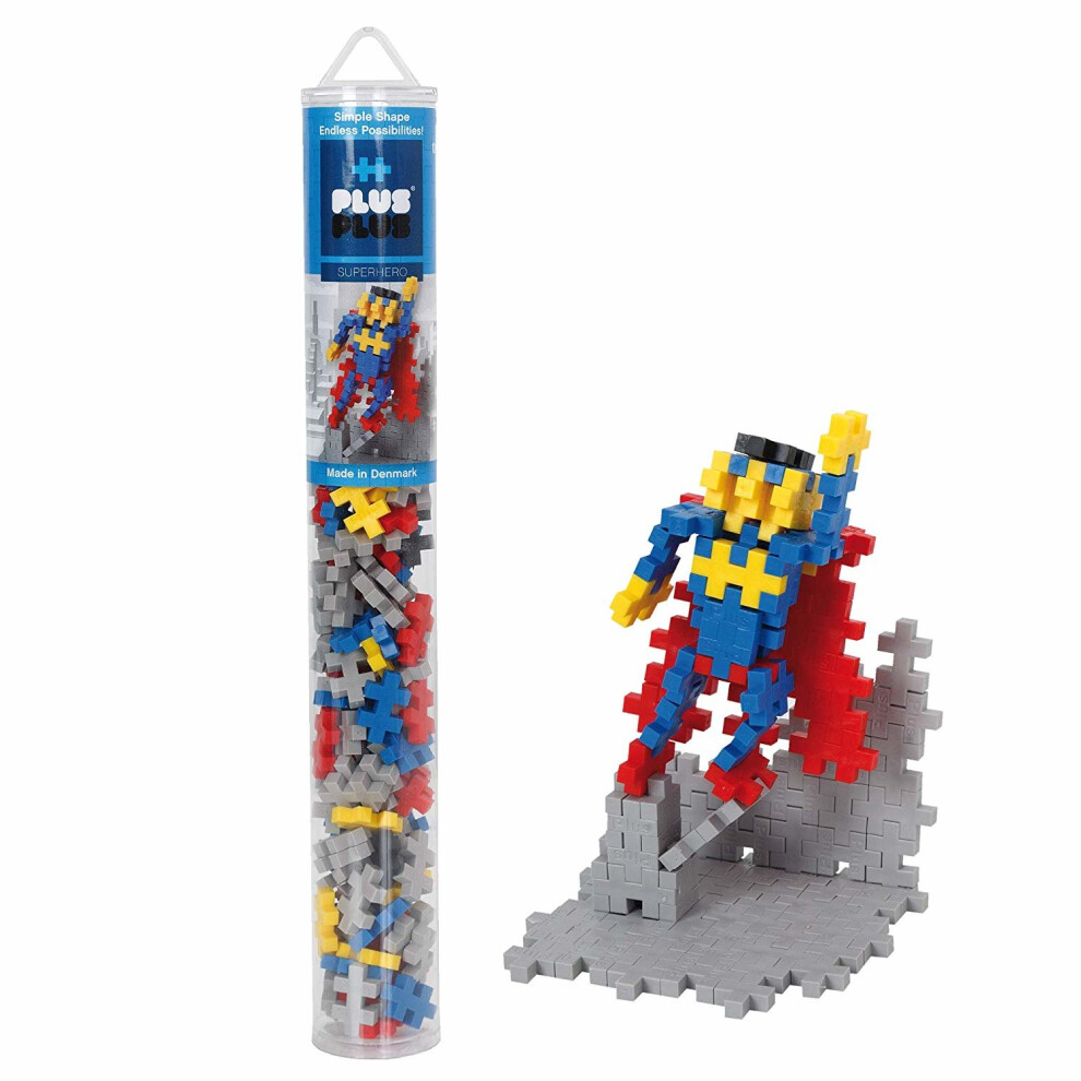 Plus-Plus Superhero 100 pcs Tube Building Bricks,