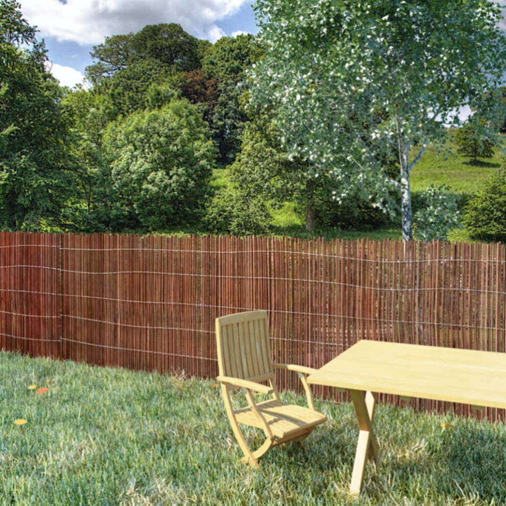 vidaXL Garden Willow Branch Fence 300x100cm Outdoor Backyard Screen Barrier