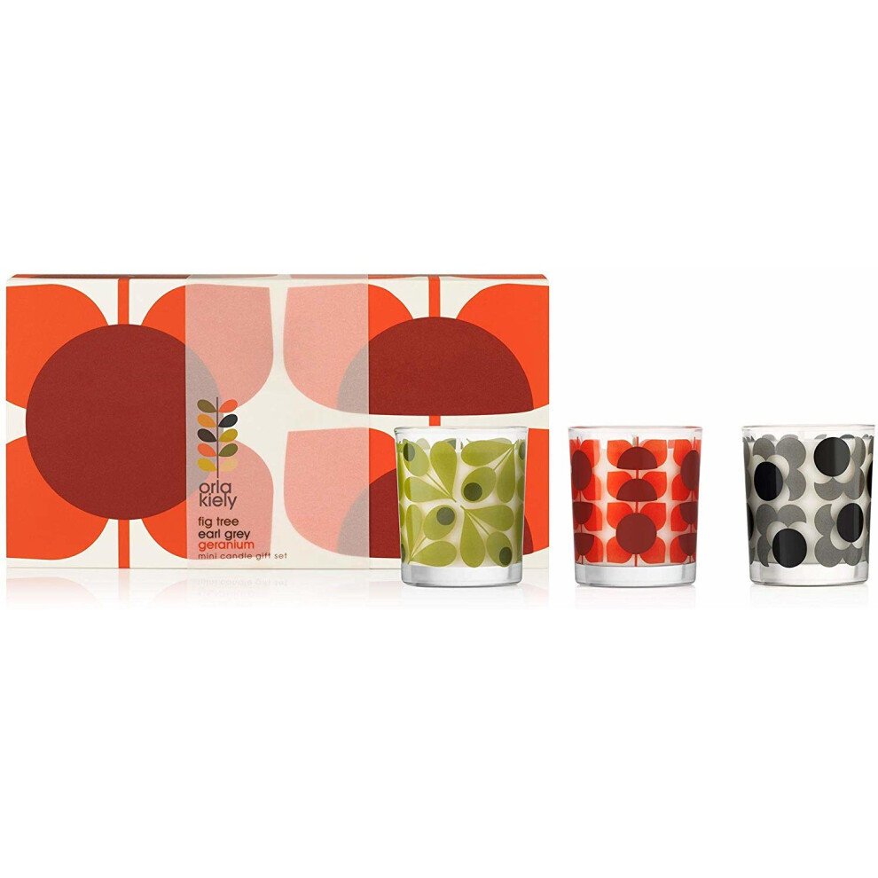 Orla Kiely Square Flower Candle Set, 674 g