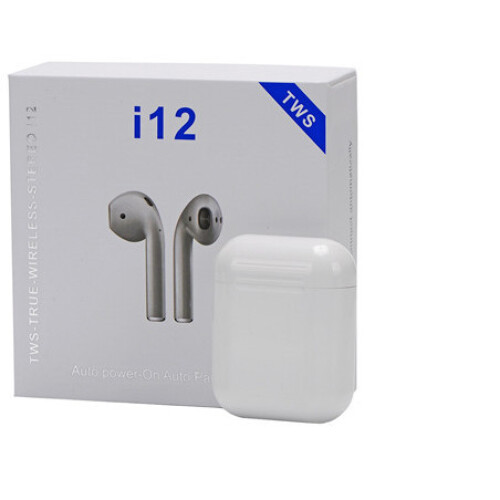 TWS i12 Wireless Earbuds With Wireless Charging Case 1