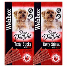 (One Size, Beef) Webbox Dogs Delight Tasty Sticks (Pack Of 12)