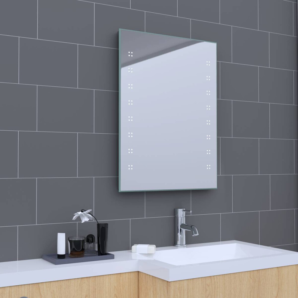 Delta 800 x 600mm Illuminated LED Mirror with Demister