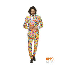 (multicoloured, 50) Confetteroni confetti party suit Opposuit Slimline Premium 3-part EU SIZES Size