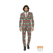 (multicoloured, 50) Festive Green Christmas suit Opposuit Slimline Premium 3-part EU SIZES Size