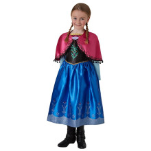 (multicoloured, L) Anna Frozen Deluxe dress costume for children Anna and Elsa Size