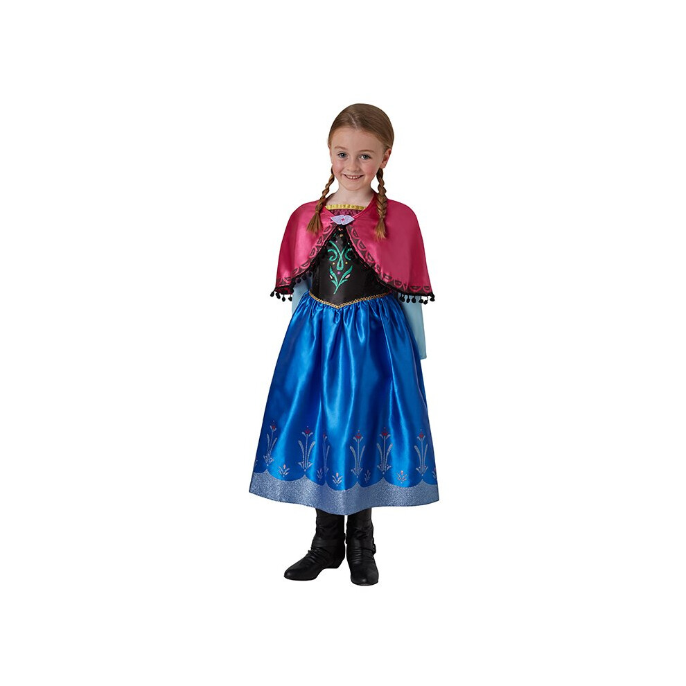 Rubies (, L) Anna Frozen Deluxe Dress Costume For Children Anna And Elsa Size Multicoloured