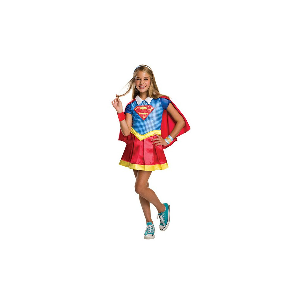 (multicoloured, S) Supergirl DC Superhero Girls Deluxe costume for children costume stock Size