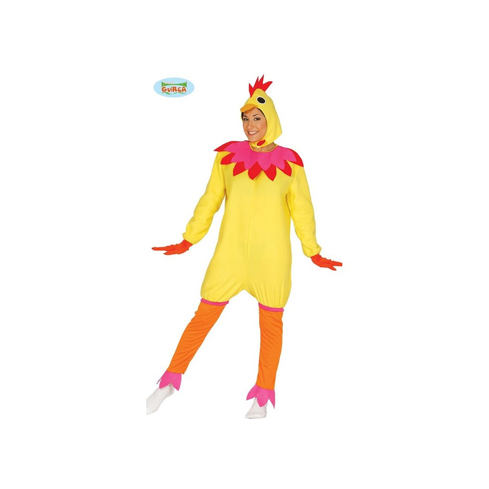 Fiesta Guirca (, M) Chicken Costume For Women Carnival Animal Egg Hen Chicken Farm Yellow Size Multicoloured