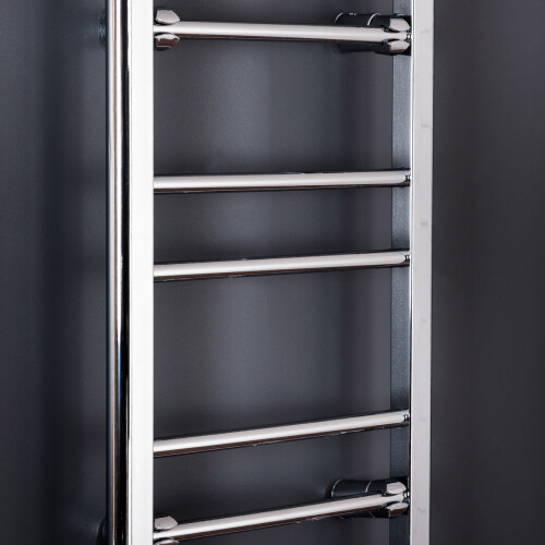PlumbGalaxy Essentials 700 x 400mm Straight Chrome Heated Towel Rail 2