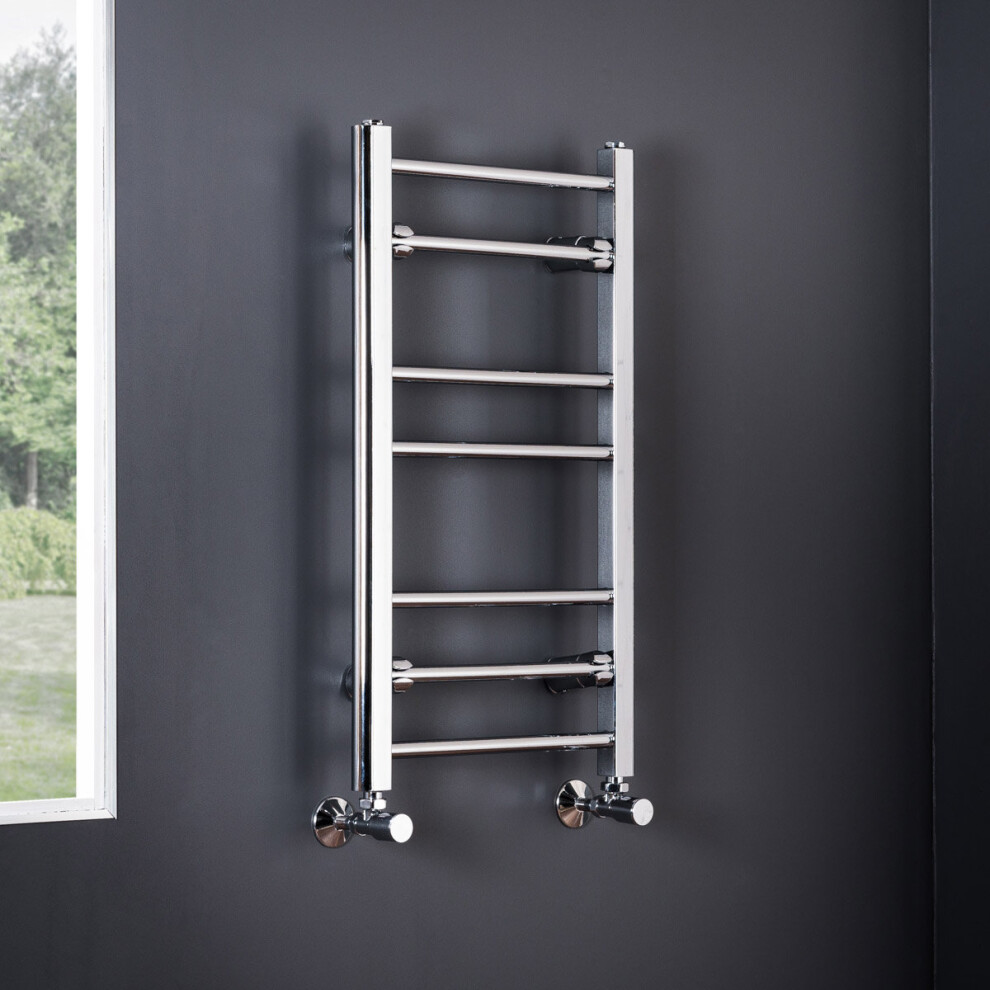 Essentials 700 x 400mm Straight Chrome Heated Towel Rail