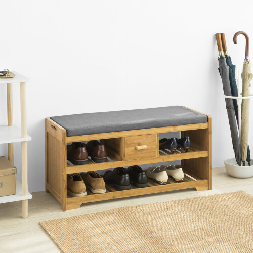 SoBuy Banc à Chaussures Bambou FSR75-N 1