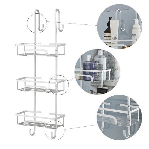 Direct Online Houseware Extra Large Aluminium Rust-Proof Premium 3 Tier Hanging Shower Caddy 2