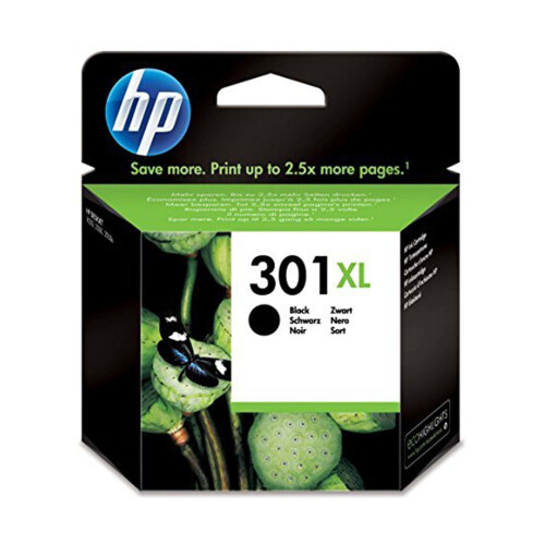 HP CH563EE 301XL High Yield Original Ink Cartridge, Pack of 1 - Black
