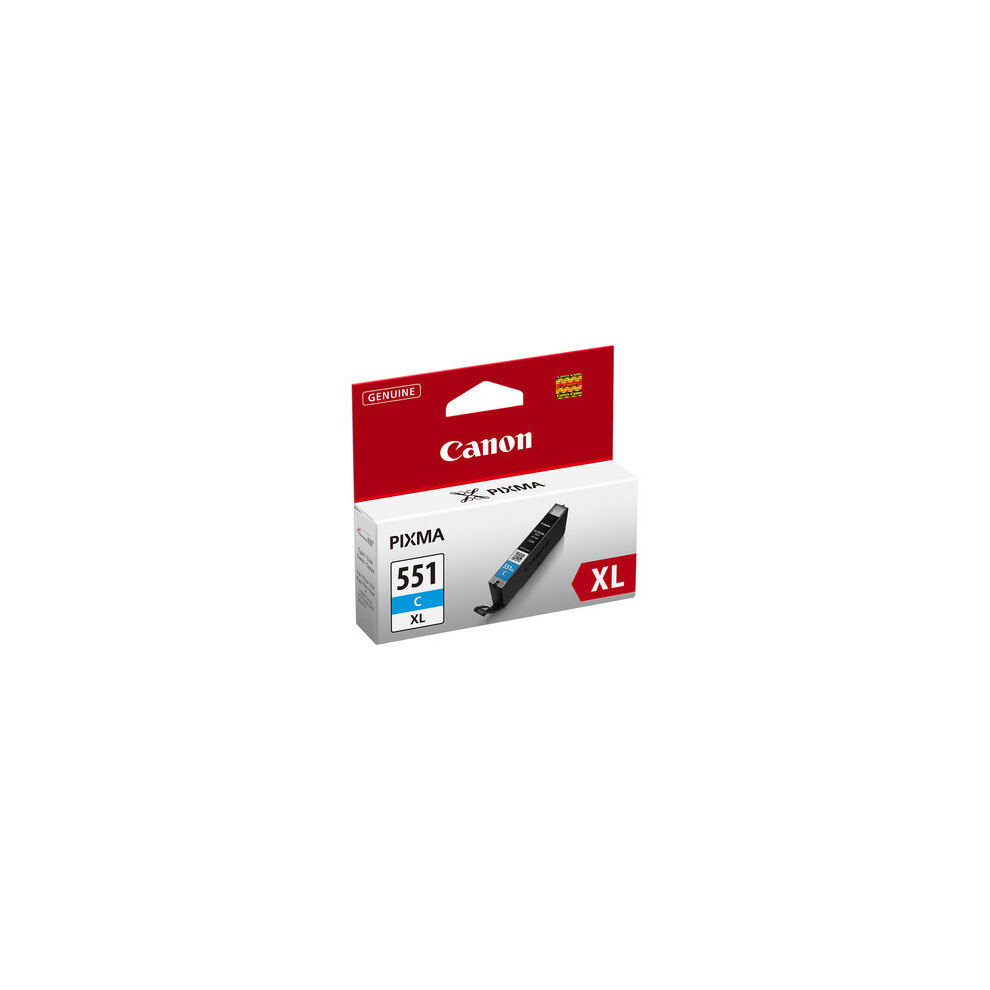 Canon Cli-551C Xl Original Ink Cartridge Cyan Inkjet High Yield 665 Pages 1 6444B001