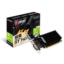 Msi Geforce Gt 710 2Gb Ddr3 Silent Fanless Low Profile Pci-E Graphics Card GT 710 2GD3H LP