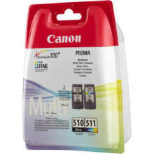 Canon Pg-510/Cl-511 Original Ink Cartridge Multi-Pack Black Cyan Magenta Ye 2970B011