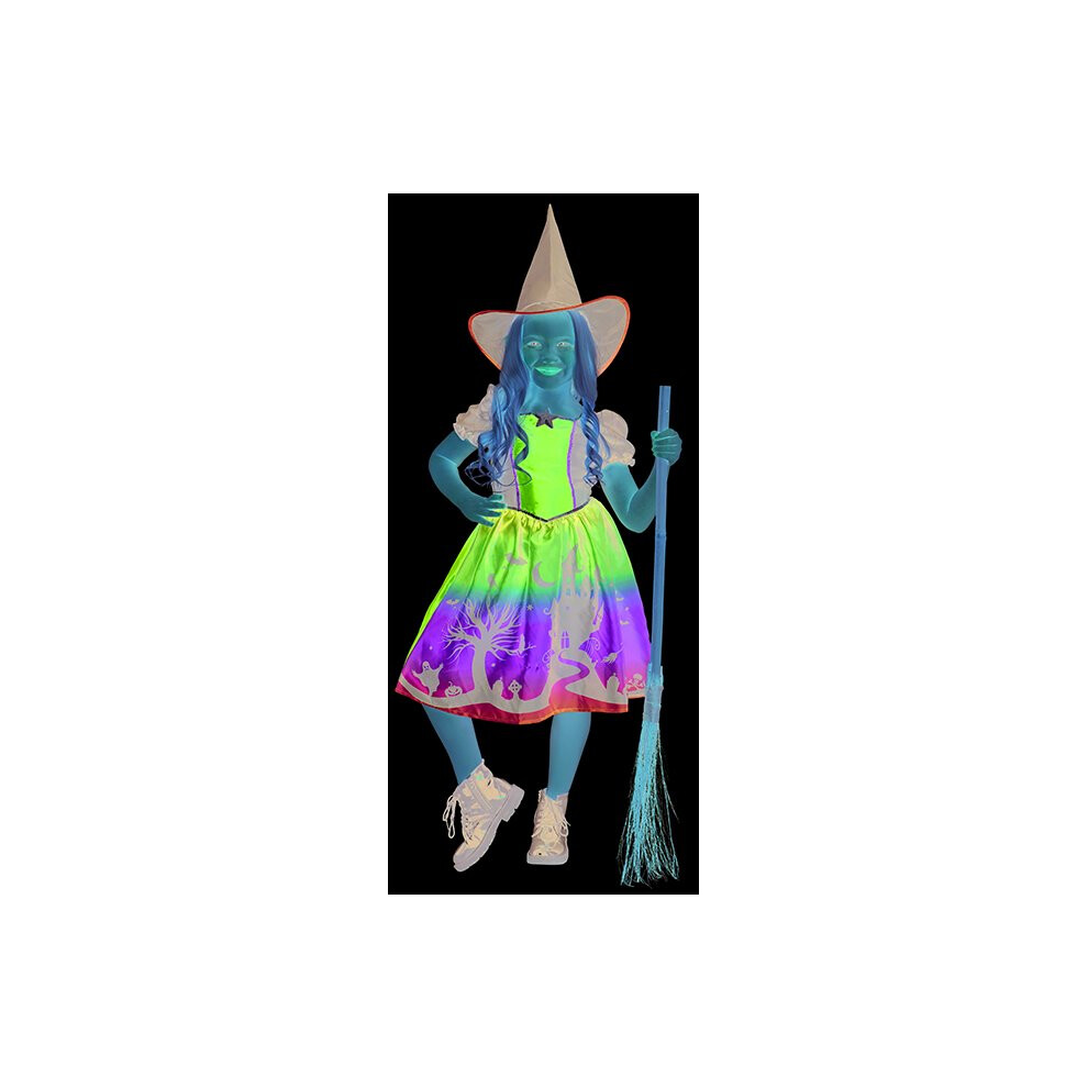 Rubies (, S) Ombre Witch Witch Dress Colorful Witch Costume For Kids Size Multicoloured