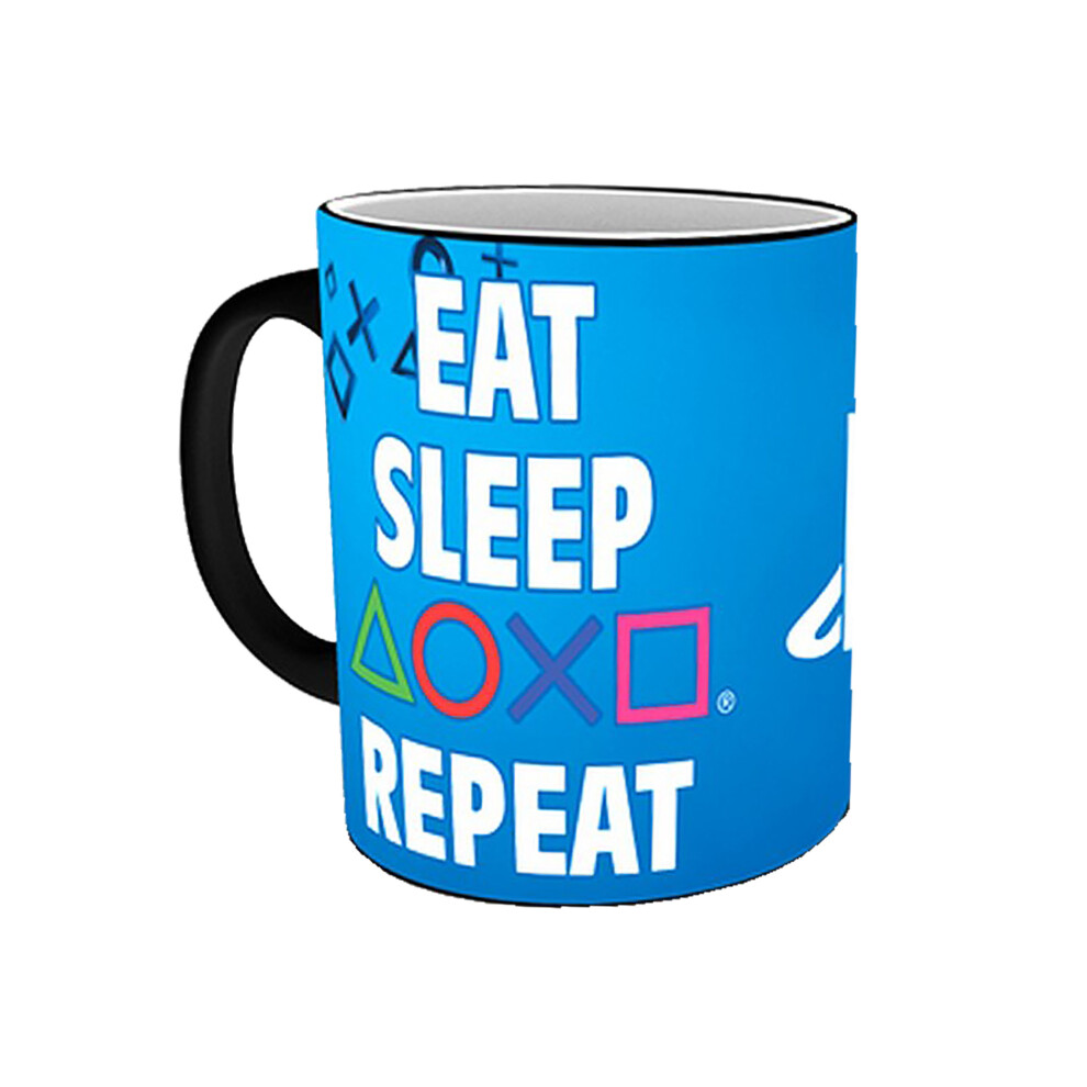 PlayStation Eat Sleep Repeat Heat Changing Mug