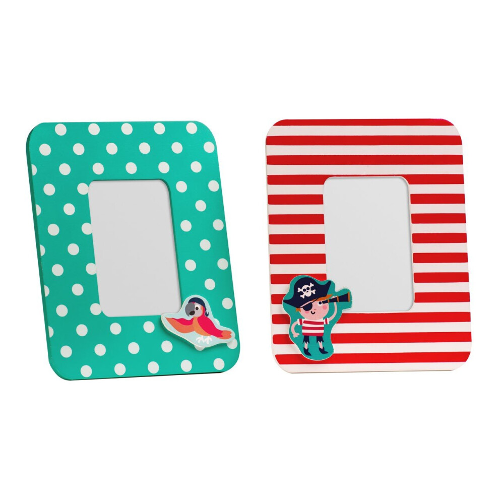 Stylish 4 X 6 Inch Portrait Pirate Photo Frame With Glass Pane Home Decor Red