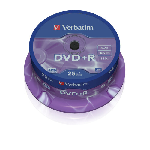 Verbatim DVD+R - VERBATIM - 16x - 4.7 Go - Spindle da 25