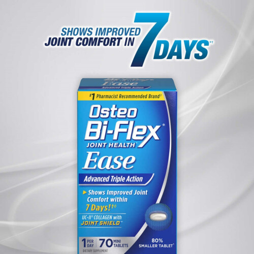 Osteo Bi-Flex Ease, 70 Mini Tablets - Vitamin D3, Joint Shield, UC-II Collagen 1