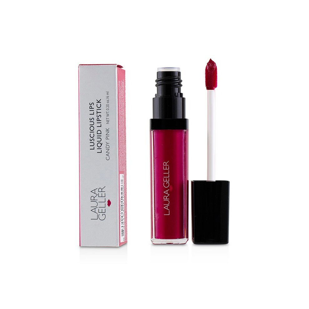 Laura Geller Beauty Luscious Lips Liquid Lipstick Cherry Sorbet – 6Ml/0.2Oz, Long-Wearing Gel Color With Semi-Matte Finish & Vitamin E Red