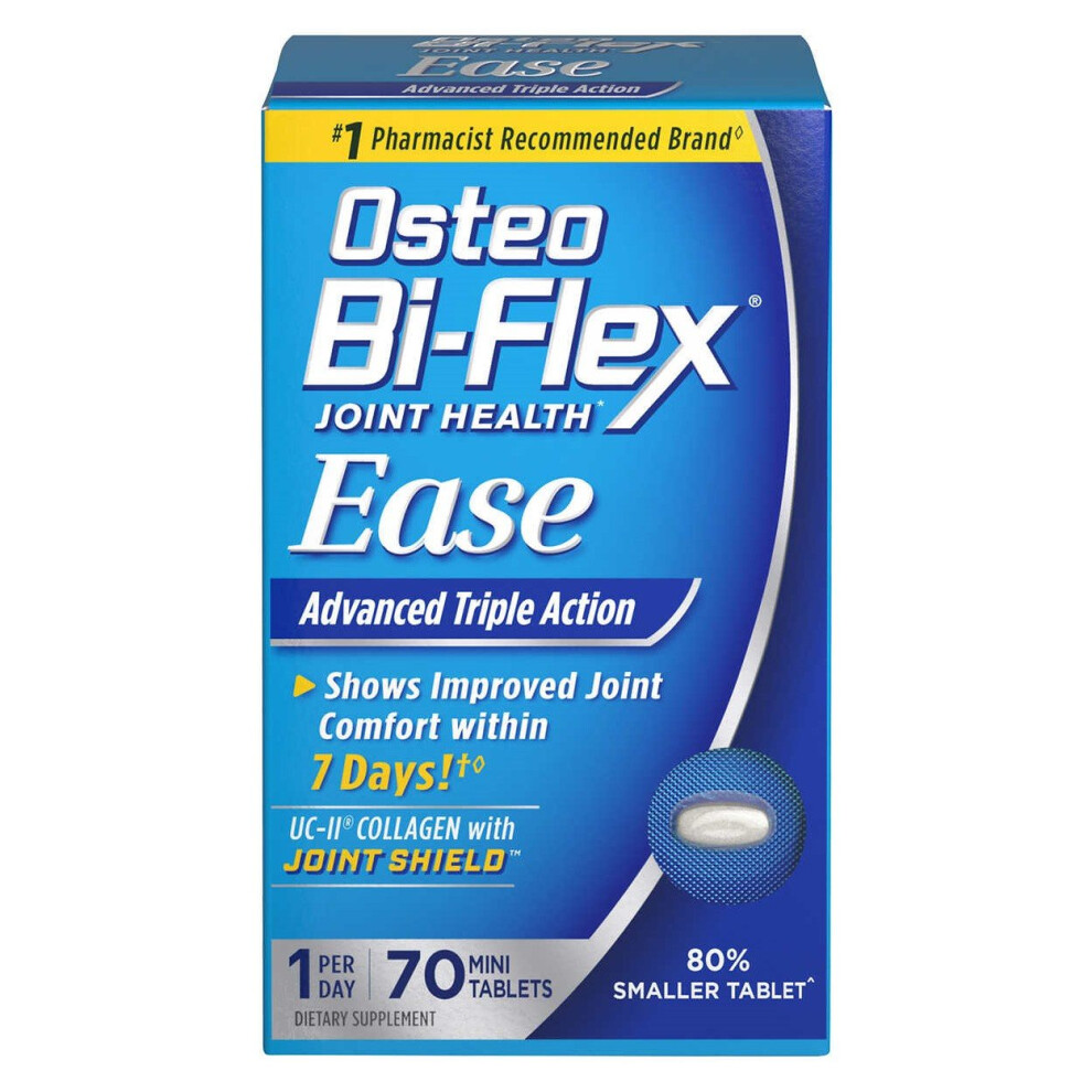 Osteo Bi-Flex Ease, 70 Mini Tablets - Vitamin D3, Joint Shield, UC-II Collagen