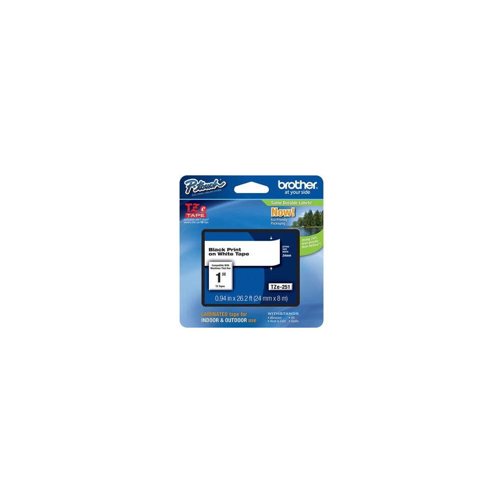 Brother P-Touch TZE251 Label Tape 24 Mm Width X 8 M Length Rectangle Therma TZE251
