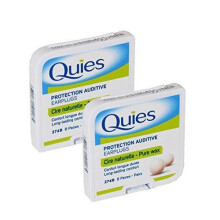 Quies Pure Natural Wax Ear Plugs Protection 8 Pairs Noise Reduction - X2 Pack